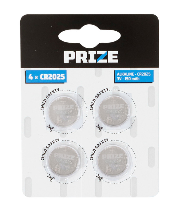 Batteri CR2025 litium 4-pk. - PRIZE®
